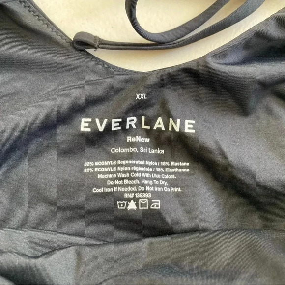 NWOT Everlane The String One-Piece ReNew Swimsuit In Black Minimalist XXL - Picture 8 of 10